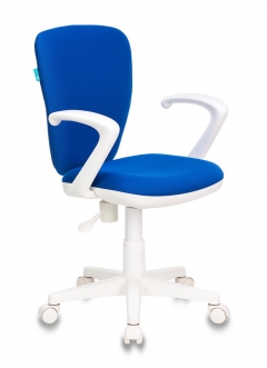 Кресло детское Бюрократ KD-W10AXSN пластик белый Синий 26-21