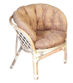 Кресло Багама, подушки коричневые или светлые полные Bahama5 натуральный
